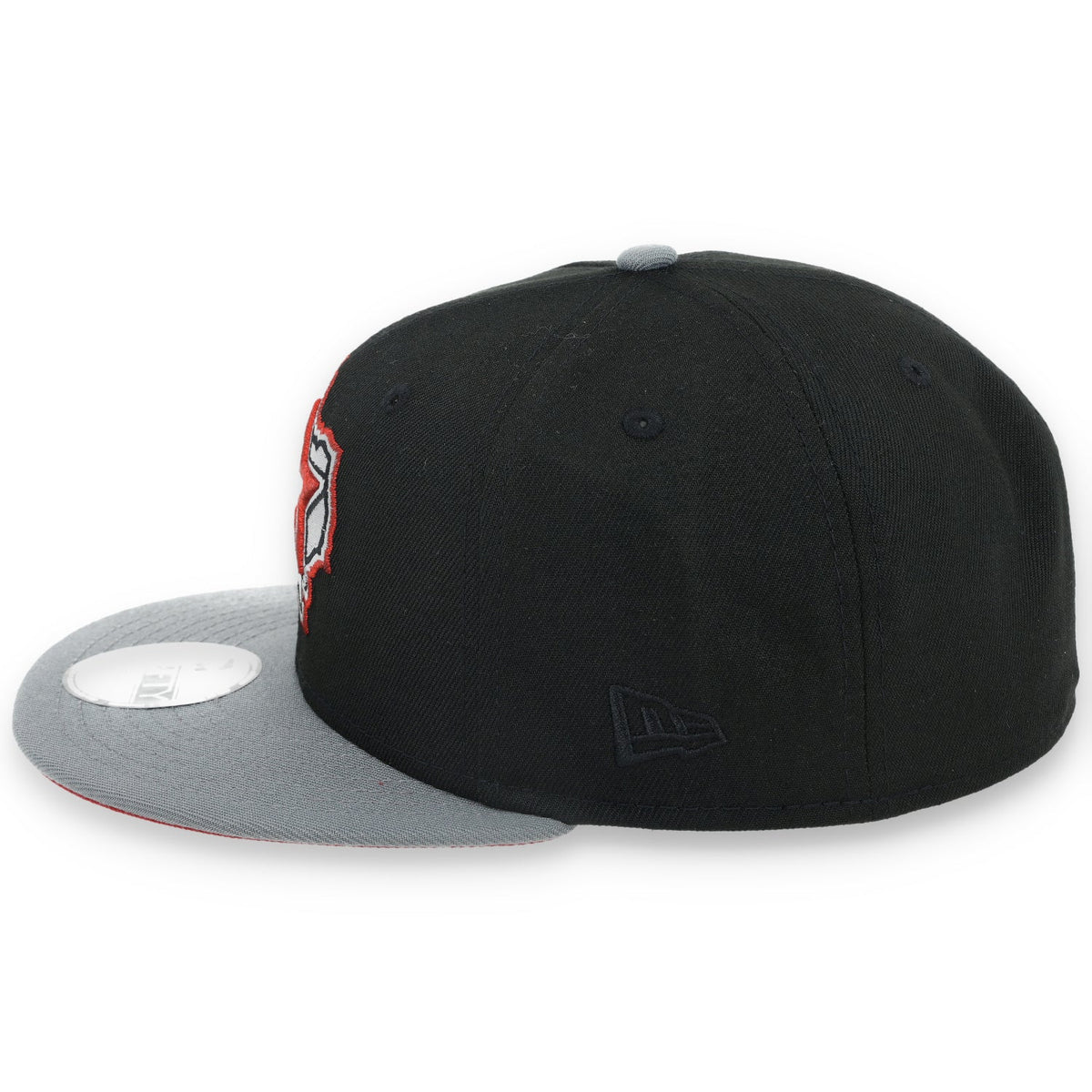 New Era Houston Astros 45th Anniversary Side Patch Metallic 59FIFTY Fitted Hat- Black/Grey/Red product image 3, provided for