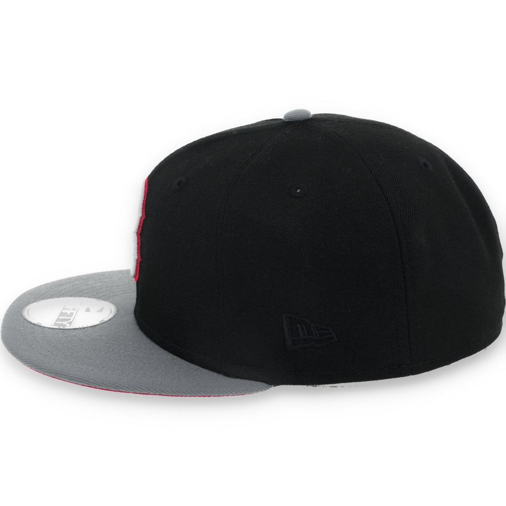 New Era Boston Red Sox 90th Anniversary Side Patch Metallic 59FIFTY Fitted Hat- Black/Grey/Red product image 4, provided for