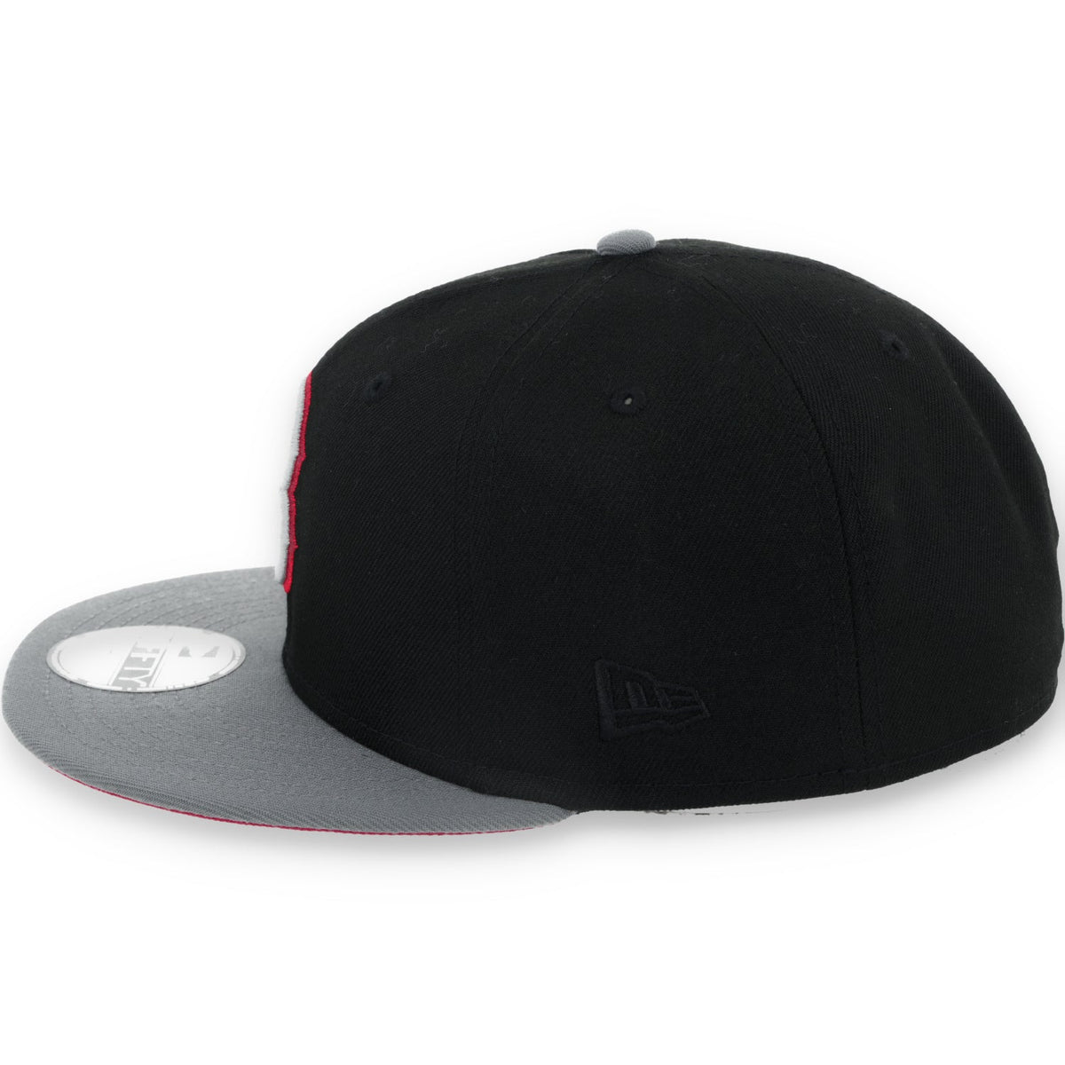 New Era Boston Red Sox 90th Anniversary Side Patch Metallic 59FIFTY Fitted Hat- Black/Grey/Red product image 4, provided for