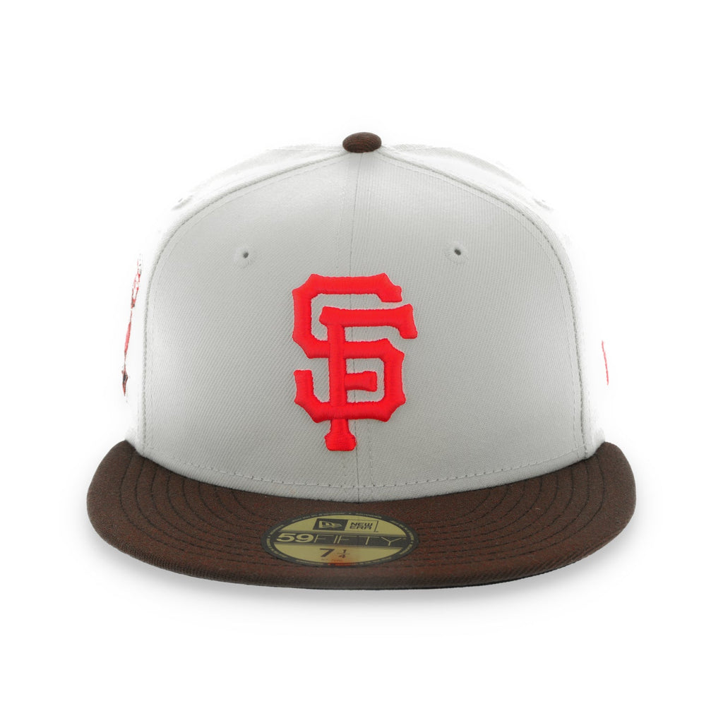 New Era San Francisco Giants 50th Anniversary Side patch 59FIFTY Fitted Hat-Poly Stone/Walnut product image 2, provided for