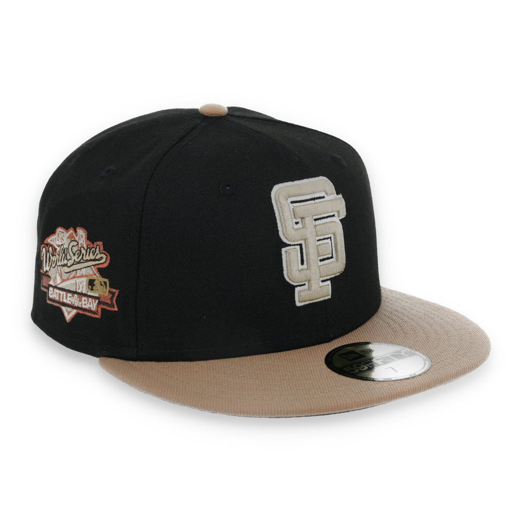 New Era San Francisco Giants 1989 Battle Of The Bay Side patch 59FIFTY Fitted Hat-Black/Khaki product image 1, provided for