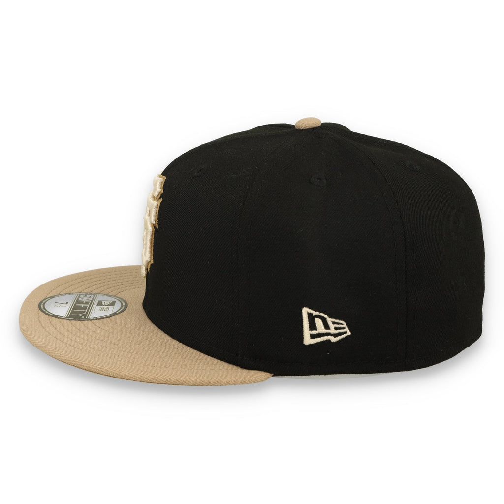 New Era San Francisco Giants 60th Anniversary Side Patch 59FIFTY Fitted Hat-Black/Camel product image 4, provided for visual