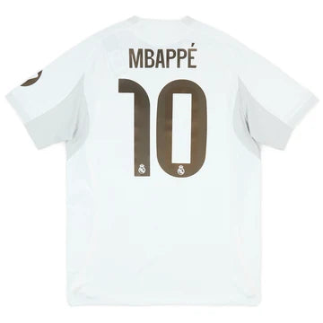 25/26 Youth Real Madrid Home Mbappe Jersey product image 1, provided for visual reference and product detail review