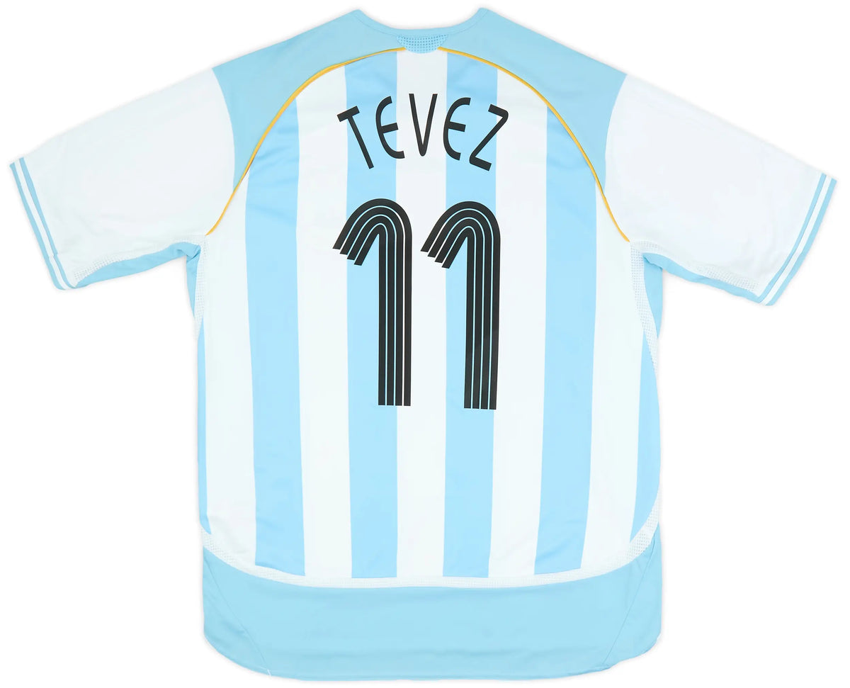 adidas 2006 ARGENTINA REISSUE TEVEZ HOME JERSEY product image 1, provided for visual reference and product detail review