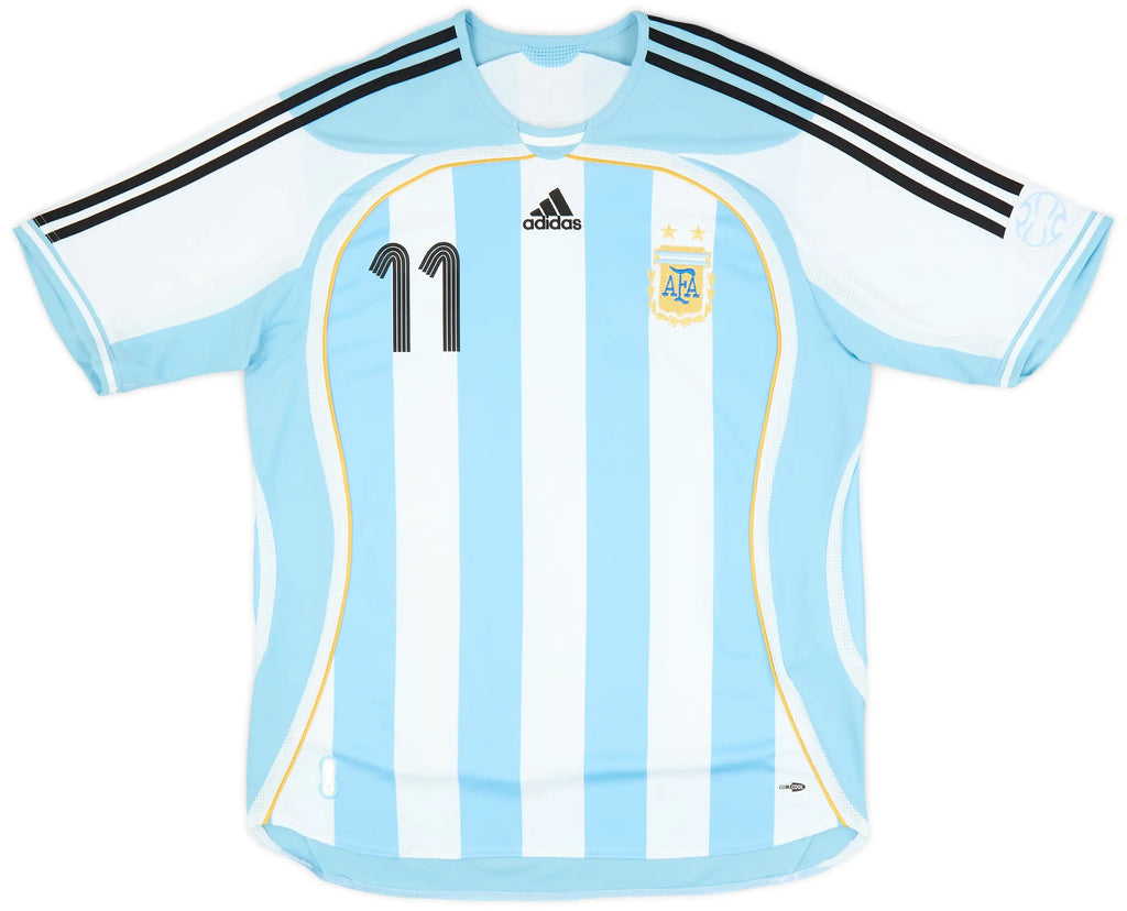 adidas 2006 ARGENTINA REISSUE TEVEZ HOME JERSEY product image 2, provided for visual reference and product detail review