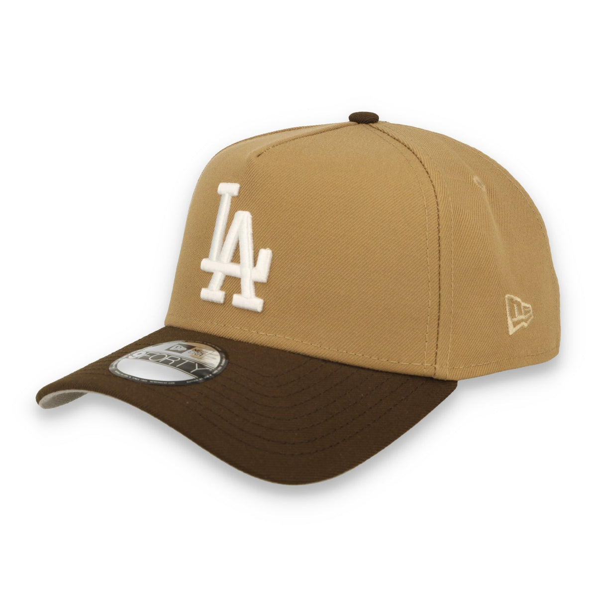 New Era Los Angeles Dodgers 40th Anniversary 9FORTY A-Frame Snapback Hat-Khaki/Burnt Wood product image 2, provided for