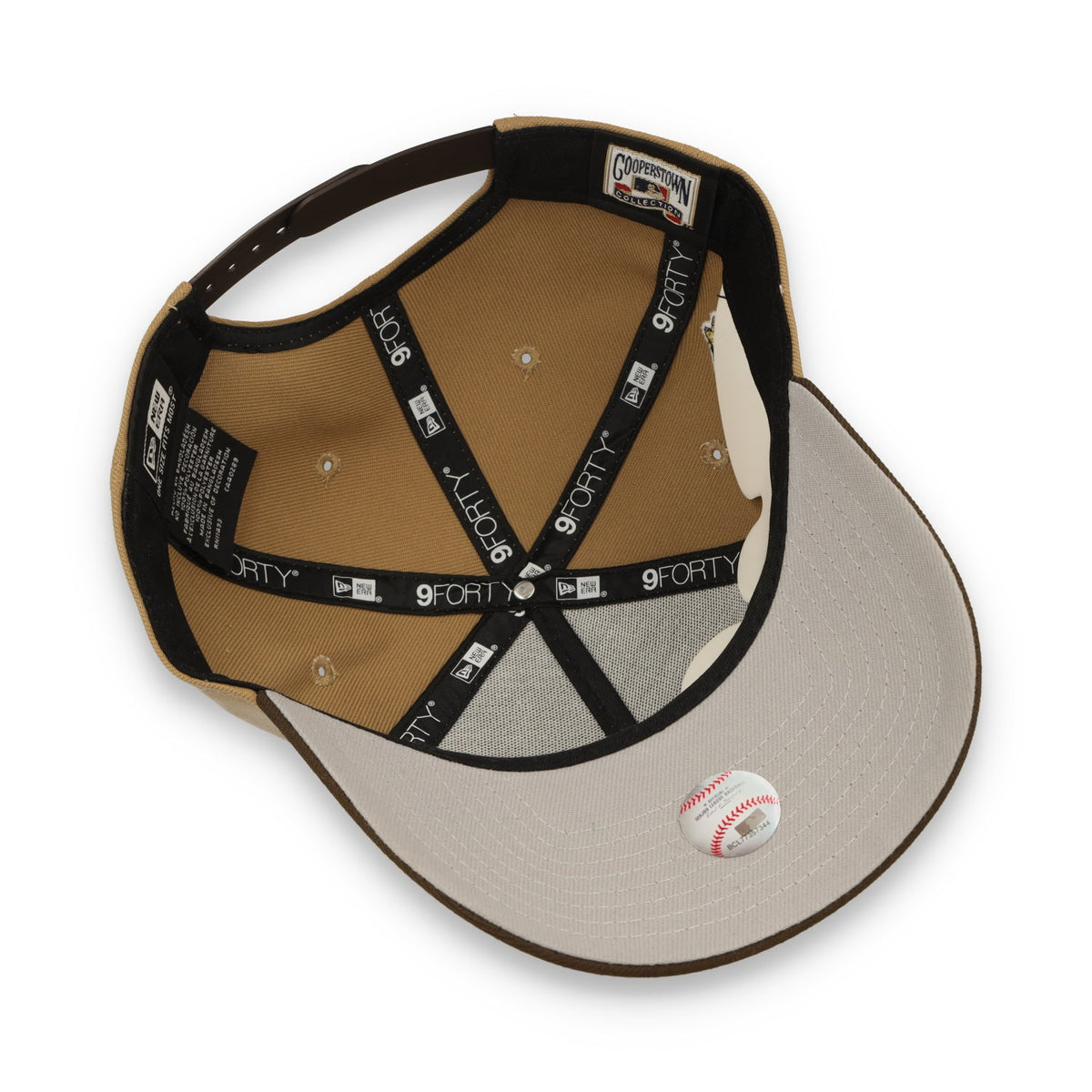 New Era Los Angeles Dodgers 40th Anniversary 9FORTY A-Frame Snapback Hat-Khaki/Burnt Wood product image 7, provided for