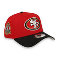 NEW ERA 49ER 60TH SEASON SIDE PATCH 9-FORTY A-FRAME Snapback-RED/BLACK product image 1, provided for visual reference and