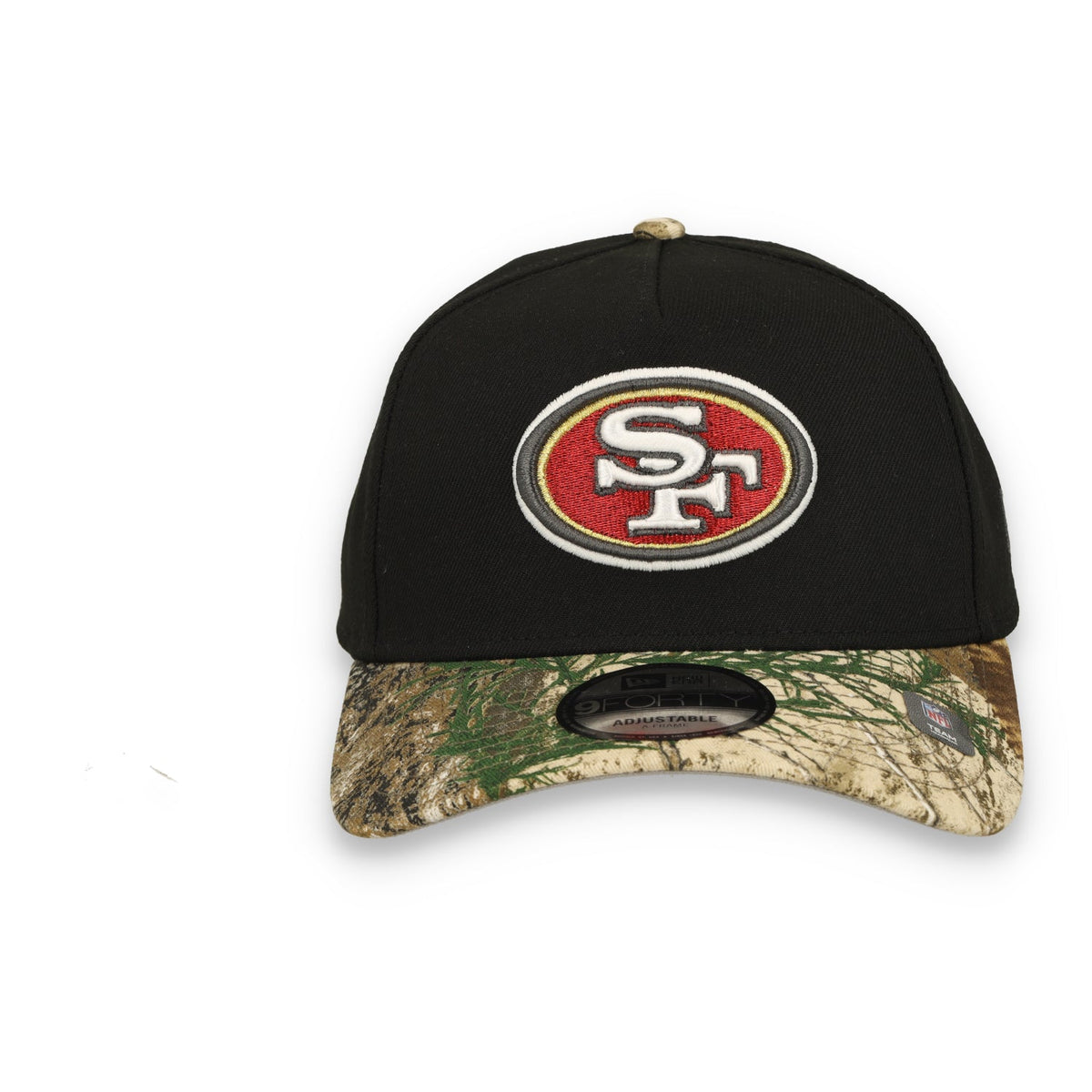 New Era San Francisco 9Forty A-Frame 49Ers 'Black Crown Realtree Visor' product image 3, provided for visual reference and