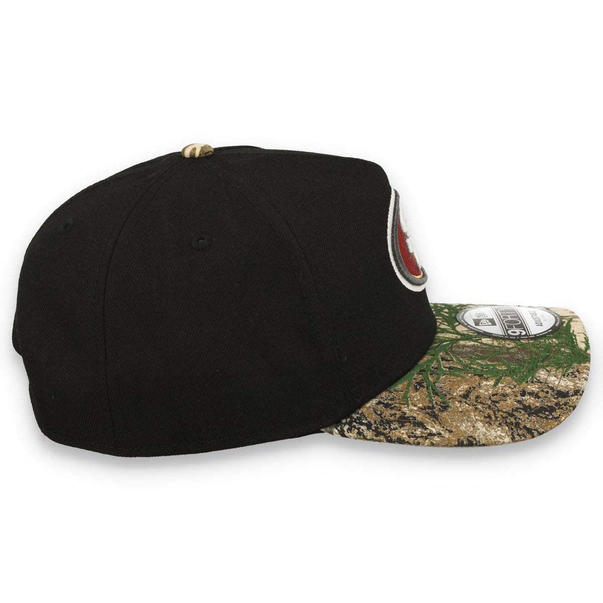 New Era San Francisco 9Forty A-Frame 49Ers 'Black Crown Realtree Visor' product image 5, provided for visual reference and