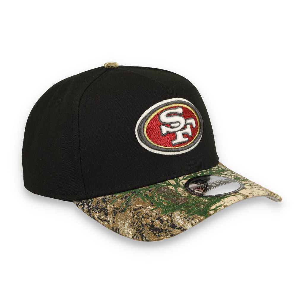 New Era San Francisco 9Forty A-Frame 49Ers 'Black Crown Realtree Visor' product image 2, provided for visual reference and