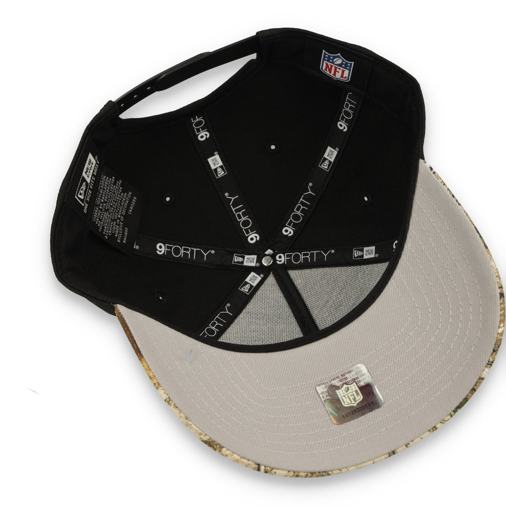 New Era San Francisco 9Forty A-Frame 49Ers 'Black Crown Realtree Visor' product image 7, provided for visual reference and