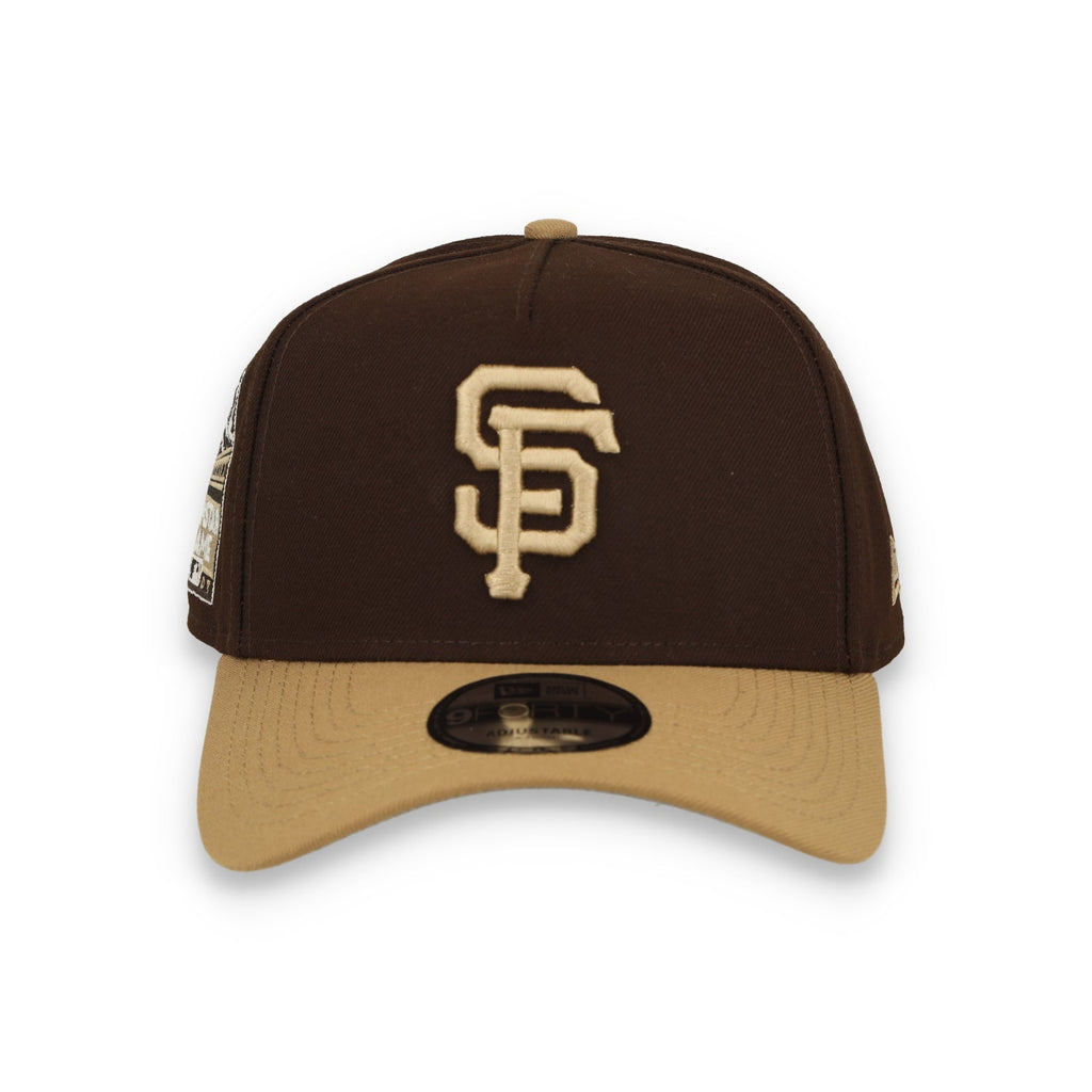 New Era San Francisco Giants ASG 2007 Patch 9FORTY A-Frame Snapback Hat-Burnt Wood/ Khaki product image 3, provided for