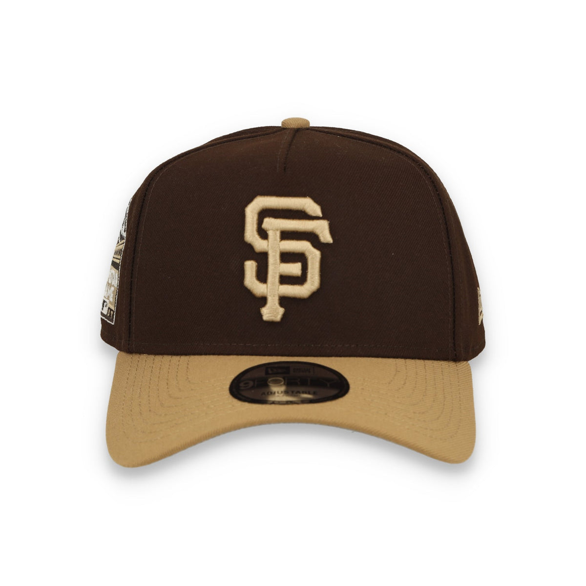 New Era San Francisco Giants ASG 2007 Patch 9FORTY A-Frame Snapback Hat-Burnt Wood/ Khaki product image 3, provided for