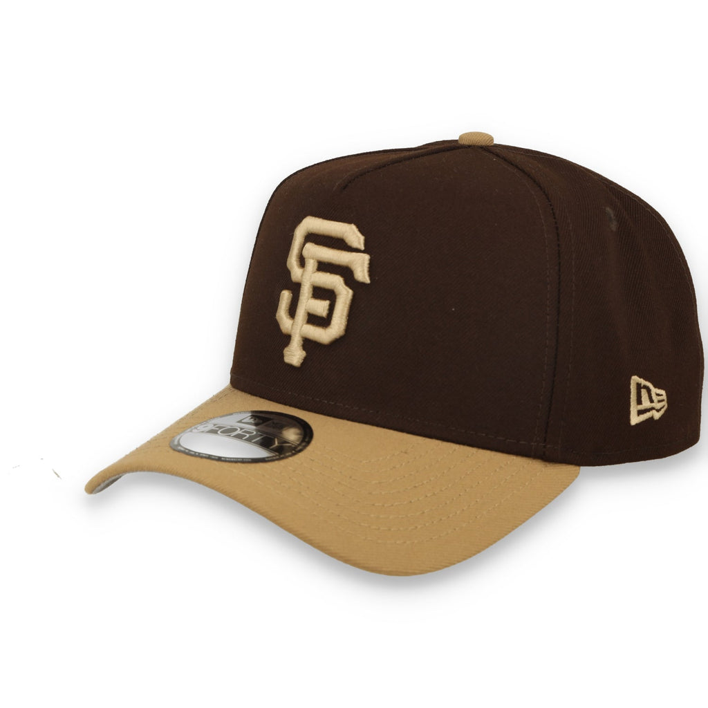 New Era San Francisco Giants ASG 2007 Patch 9FORTY A-Frame Snapback Hat-Burnt Wood/ Khaki product image 2, provided for