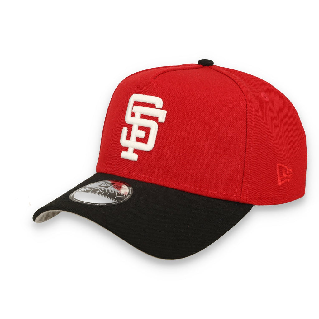 New Era San Francisco Giants 1989 Battle Of the Day 9FORTY A-Frame Snapback Hat-Scarlet/Black product image 2, provided for