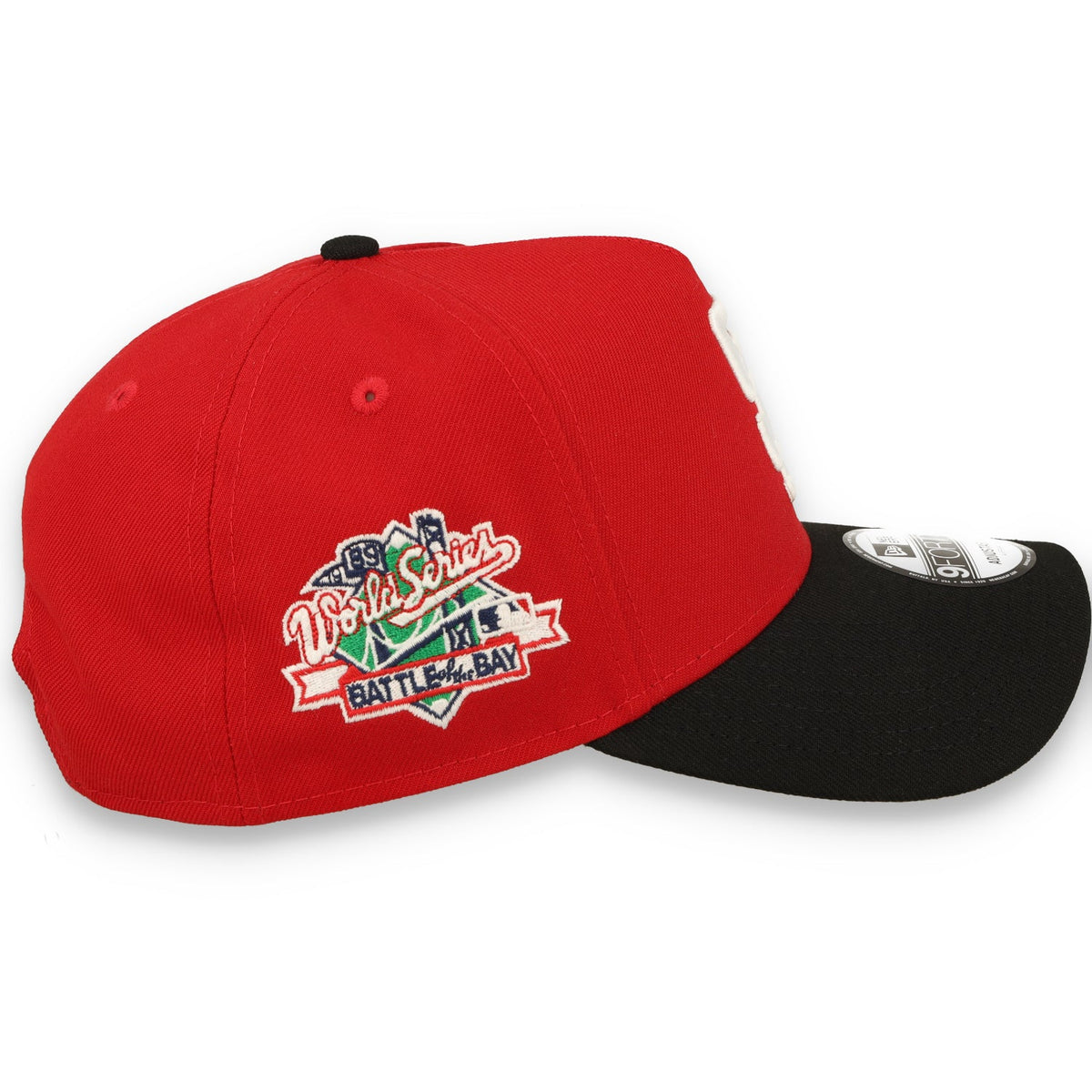 New Era San Francisco Giants 1989 Battle Of the Day 9FORTY A-Frame Snapback Hat-Scarlet/Black product image 4, provided for