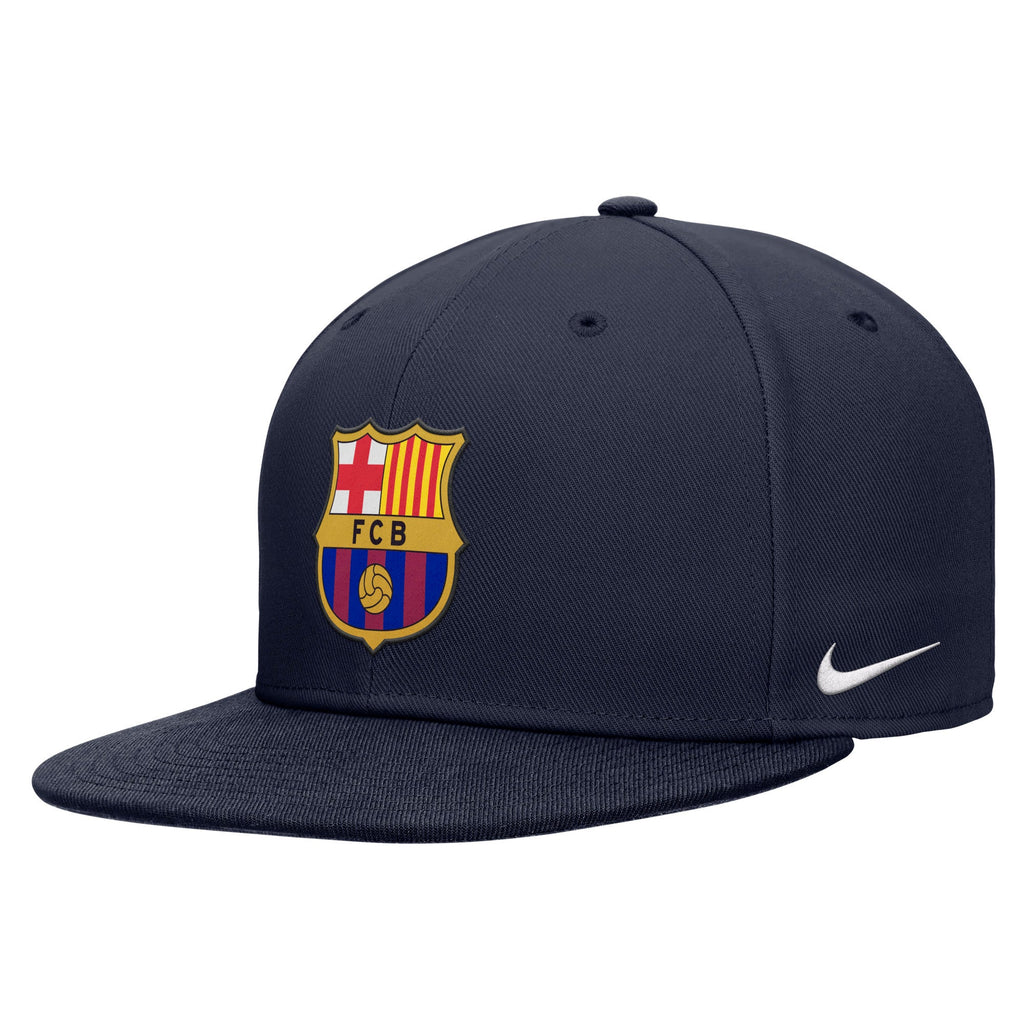 Nike Youth FC Barcelona Pro Flat Bill Snapback Hat product image 2, provided for visual reference and product detail review