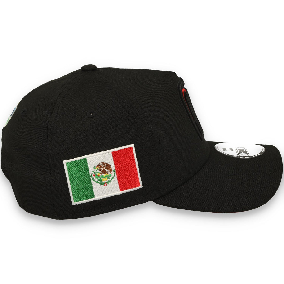 New Era Mexico WBC 9FORTY A-Frame Snapback Hat-Black/Red product image 4, provided for visual reference and product detail