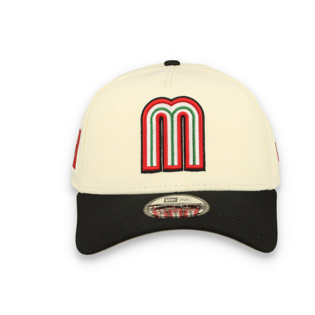 New Era Mexico WBC 9FORTY A-Frame Snapback Hat-WHITE/BLACK product image 3, provided for visual reference and product detail
