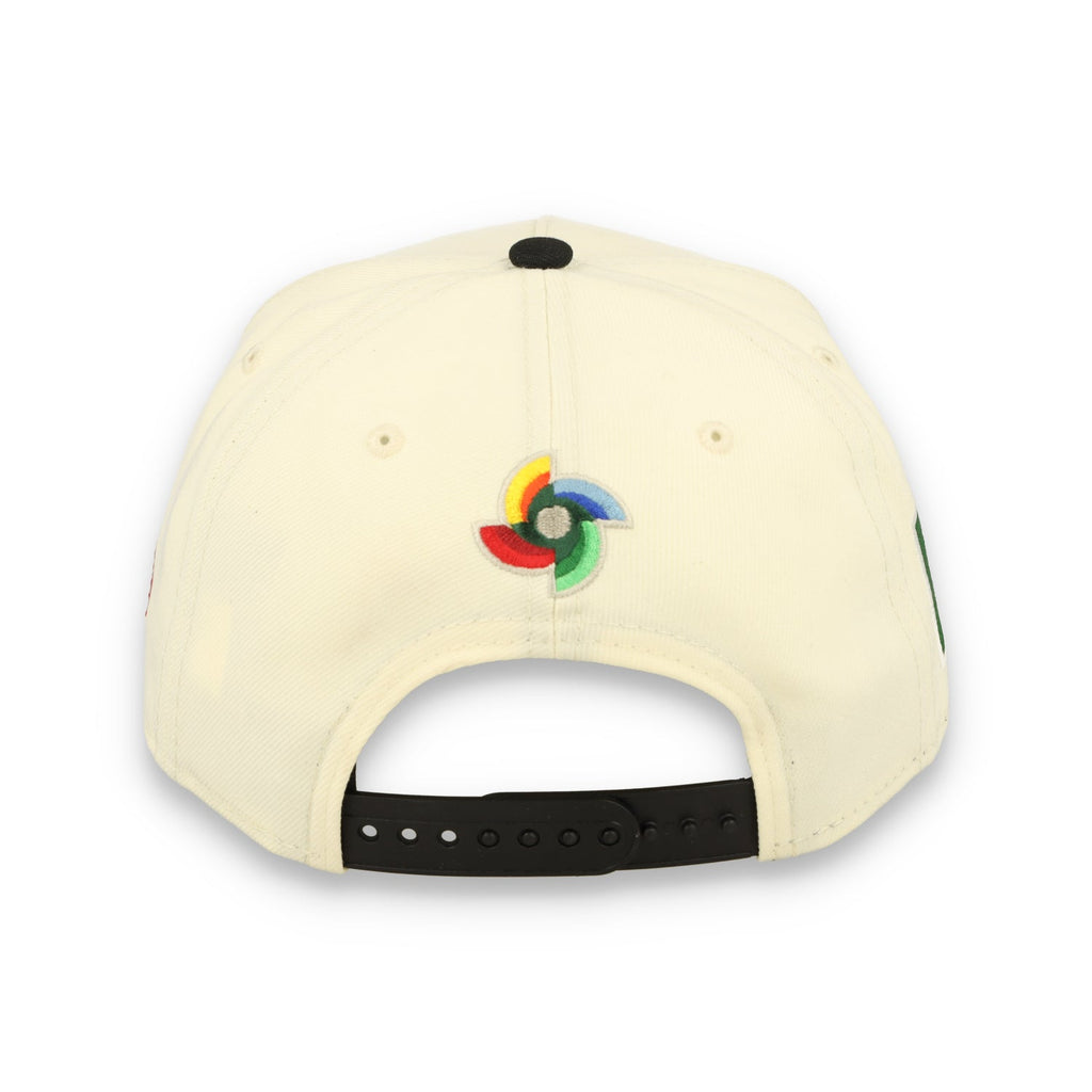 New Era Mexico WBC 9FORTY A-Frame Snapback Hat-WHITE/BLACK product image 6, provided for visual reference and product detail