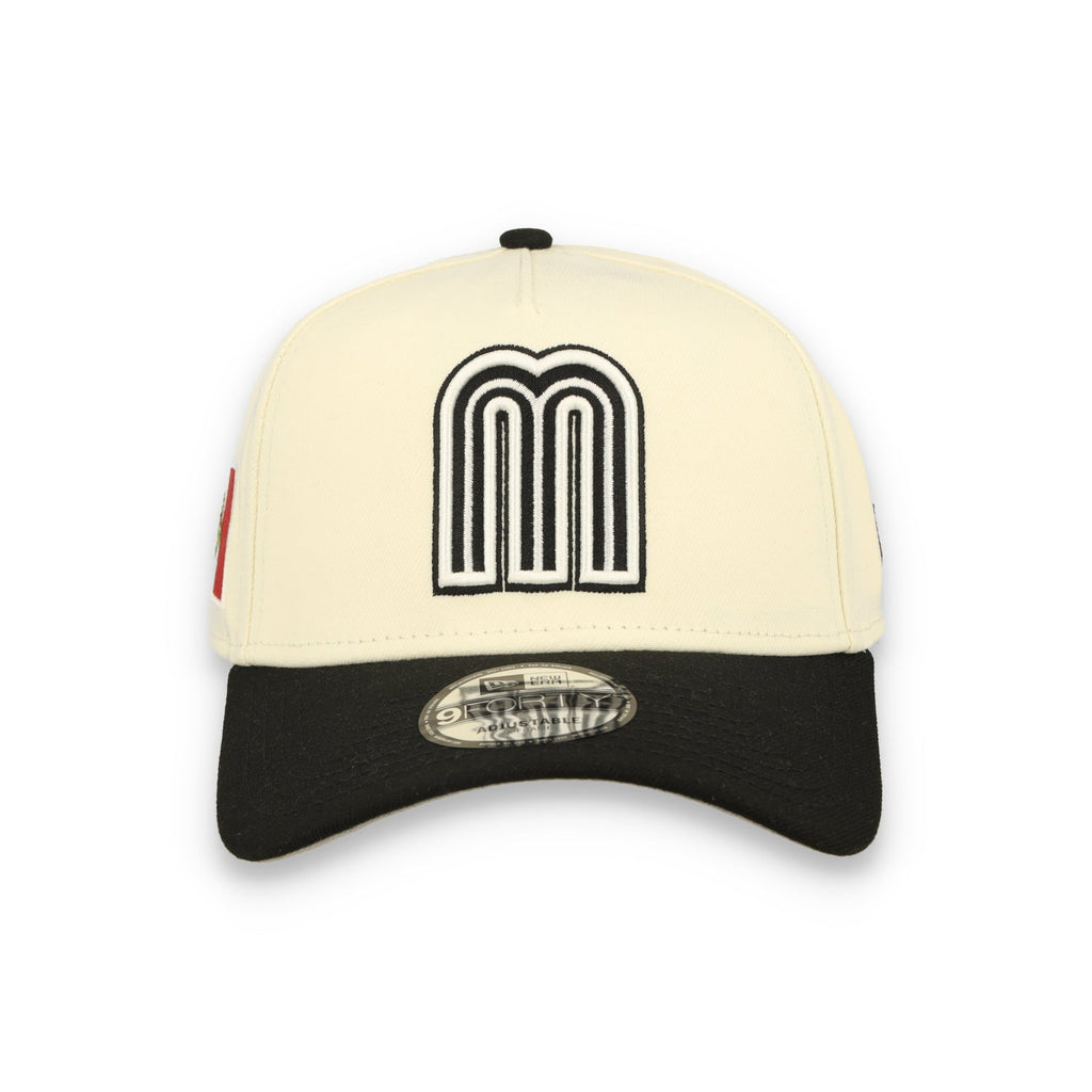 New Era Mexico WBC 9FORTY A-Frame Snapback Hat-Chrome/Black product image 3, provided for visual reference and product