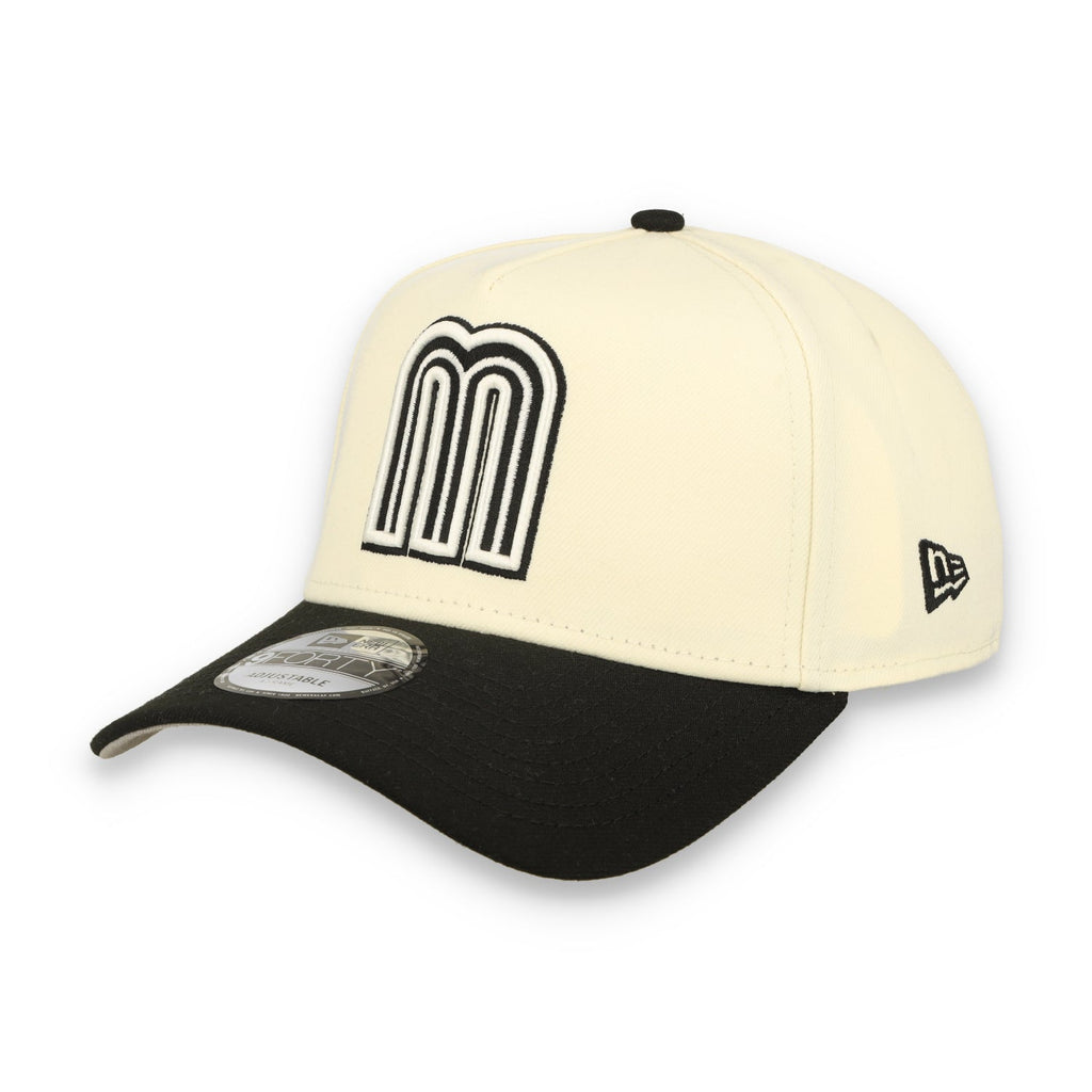 New Era Mexico WBC 9FORTY A-Frame Snapback Hat-Chrome/Black product image 2, provided for visual reference and product