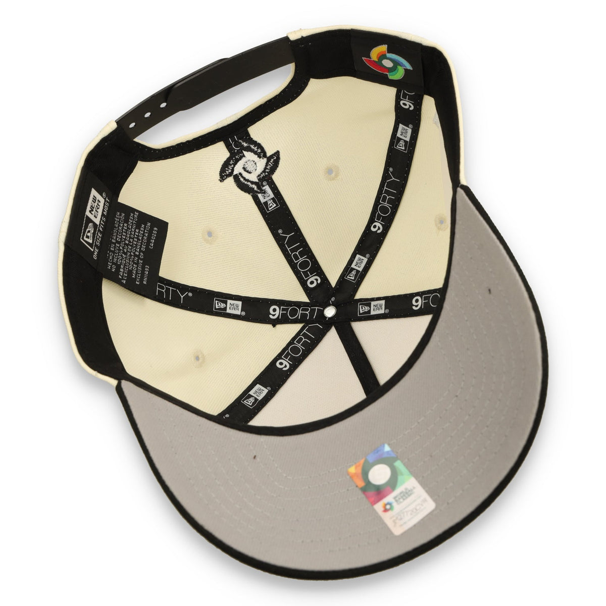 New Era Mexico WBC 9FORTY A-Frame Snapback Hat-Chrome/Black product image 7, provided for visual reference and product