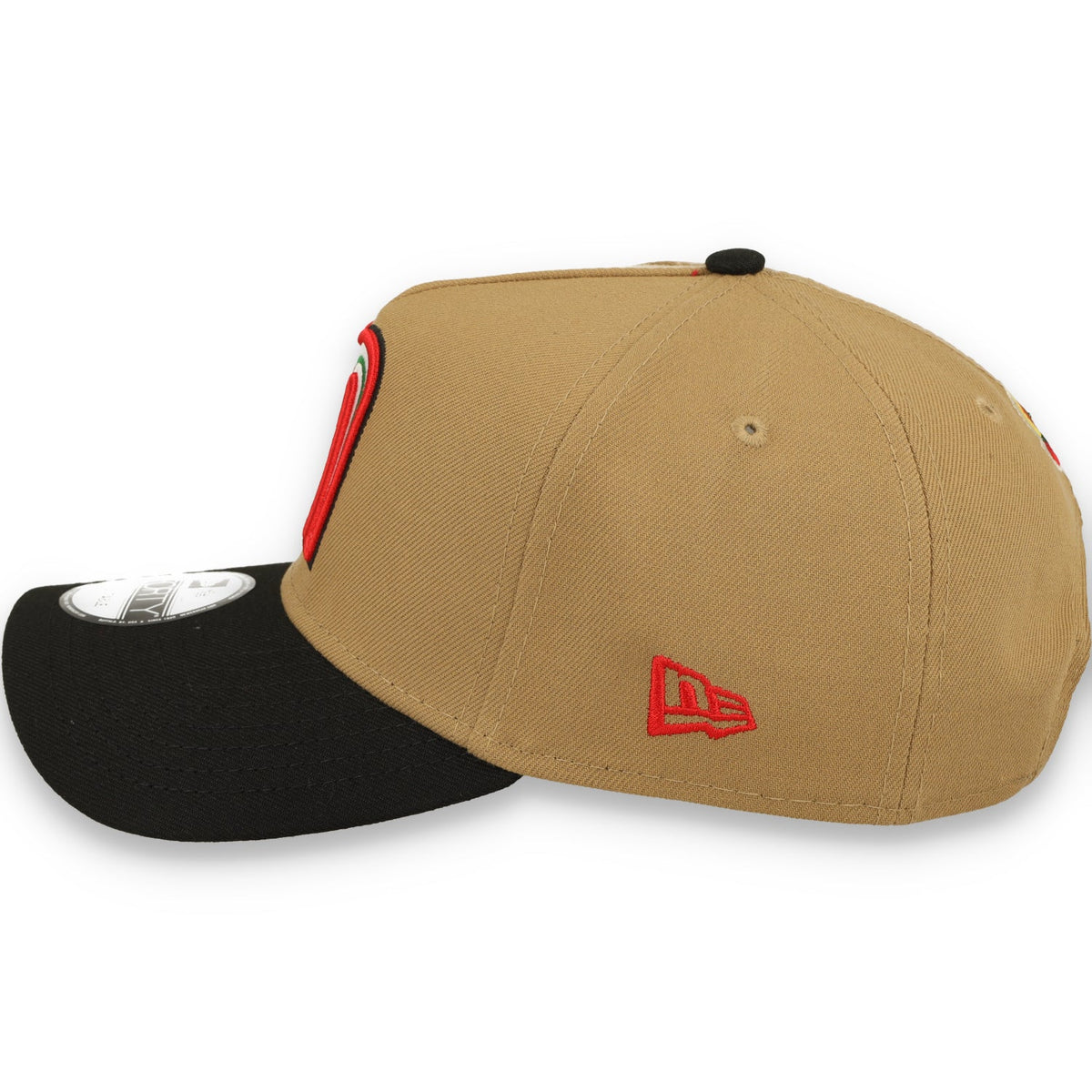New Era Mexico WBC 9FORTY A-Frame Snapback Hat-Khaki/Black product image 5, provided for visual reference and product detail