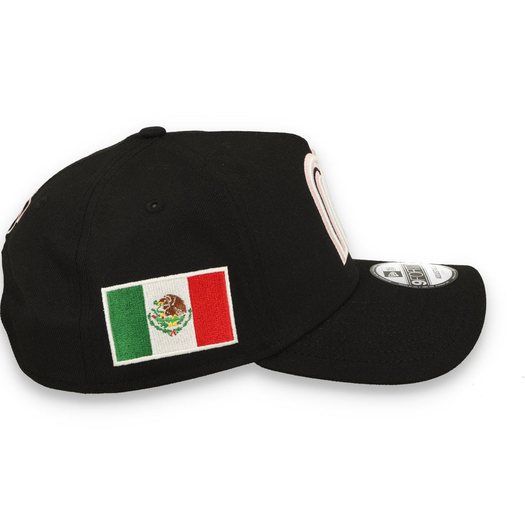 New Era Mexico WBC 9FORTY A-Frame Snapback Hat-Black/Pink product image 4, provided for visual reference and product detail