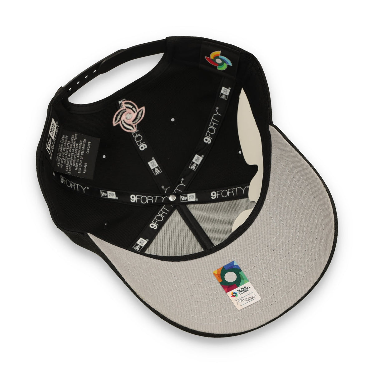 New Era Mexico WBC 9FORTY A-Frame Snapback Hat-Black/Pink product image 7, provided for visual reference and product detail