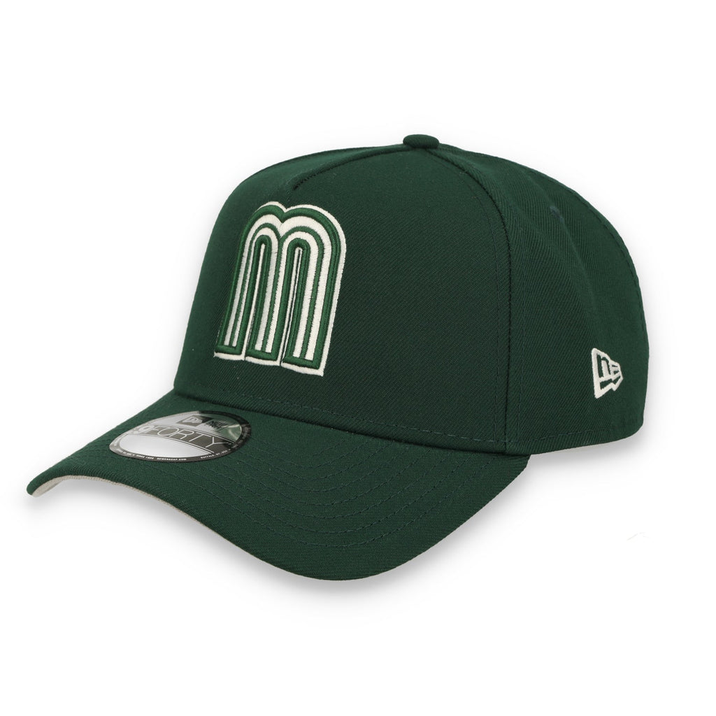 New Era Mexico WBC 9FORTY A-Frame Snapback Hat-Dark Green product image 2, provided for visual reference and product detail