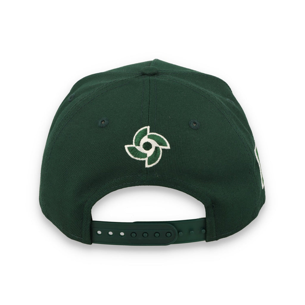 New Era Mexico WBC 9FORTY A-Frame Snapback Hat-Dark Green product image 6, provided for visual reference and product detail