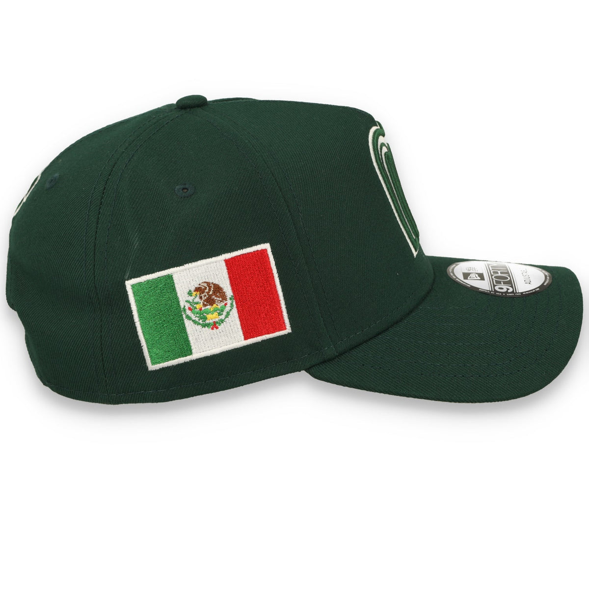 New Era Mexico WBC 9FORTY A-Frame Snapback Hat-Dark Green product image 4, provided for visual reference and product detail