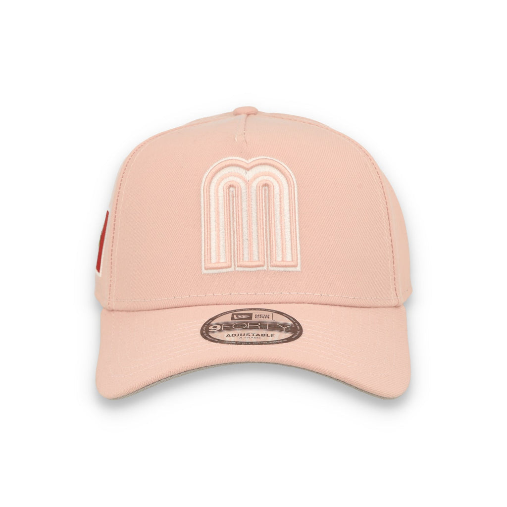 New Era Mexico WBC 9FORTY A-Frame Snapback Hat-Pink product image 3, provided for visual reference and product detail review