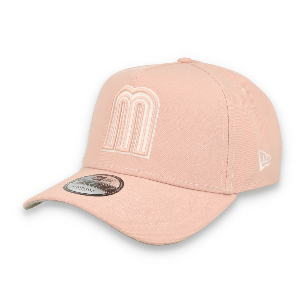 New Era Mexico WBC 9FORTY A-Frame Snapback Hat-Pink product image 2, provided for visual reference and product detail review