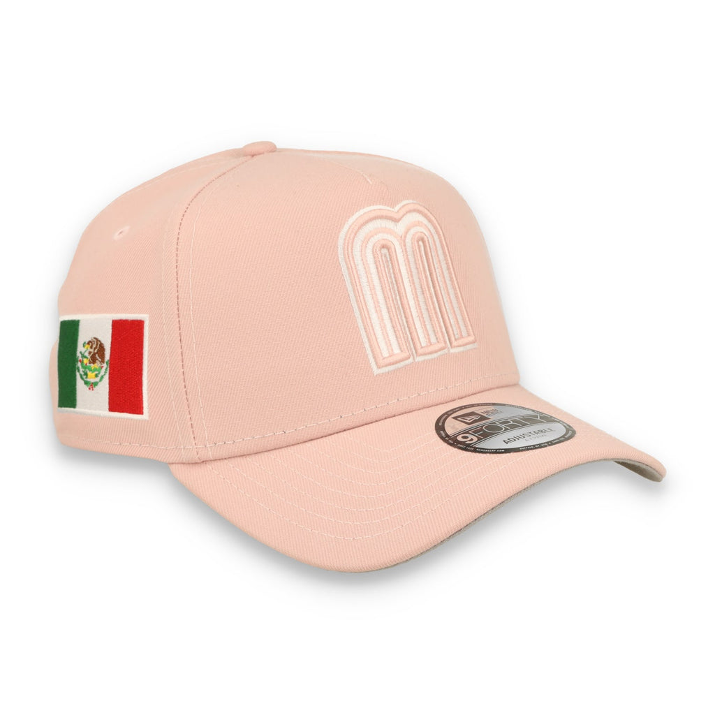 New Era Mexico WBC 9FORTY A-Frame Snapback Hat-Pink product image 1, provided for visual reference and product detail review