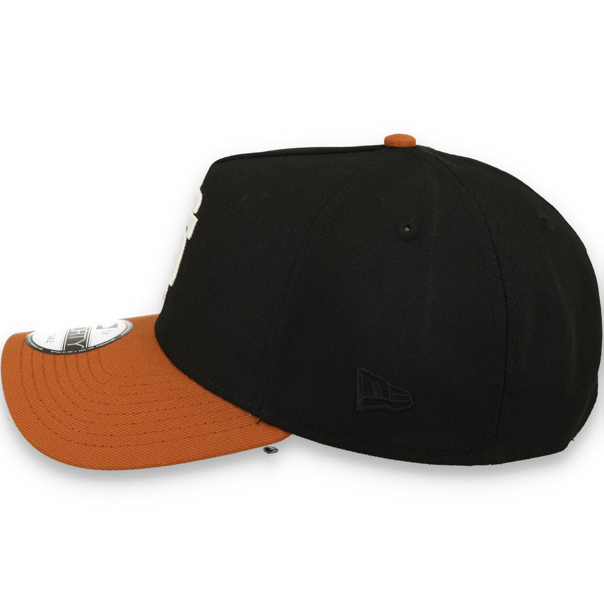 New Era San Francisco Giants Candlestick 9FORTY A-Frame Snapback Hat-Black/Earthy Brown product image 5, provided for visual