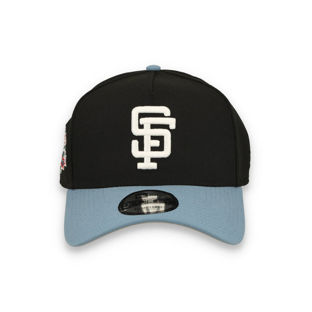 New Era San Francisco Giants Battle Of the Bay 9FORTY A-Frame Snapback Hat-Black/Faded Blue product image 3, provided for