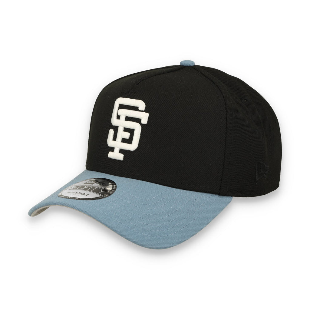 New Era San Francisco Giants Battle Of the Bay 9FORTY A-Frame Snapback Hat-Black/Faded Blue product image 2, provided for