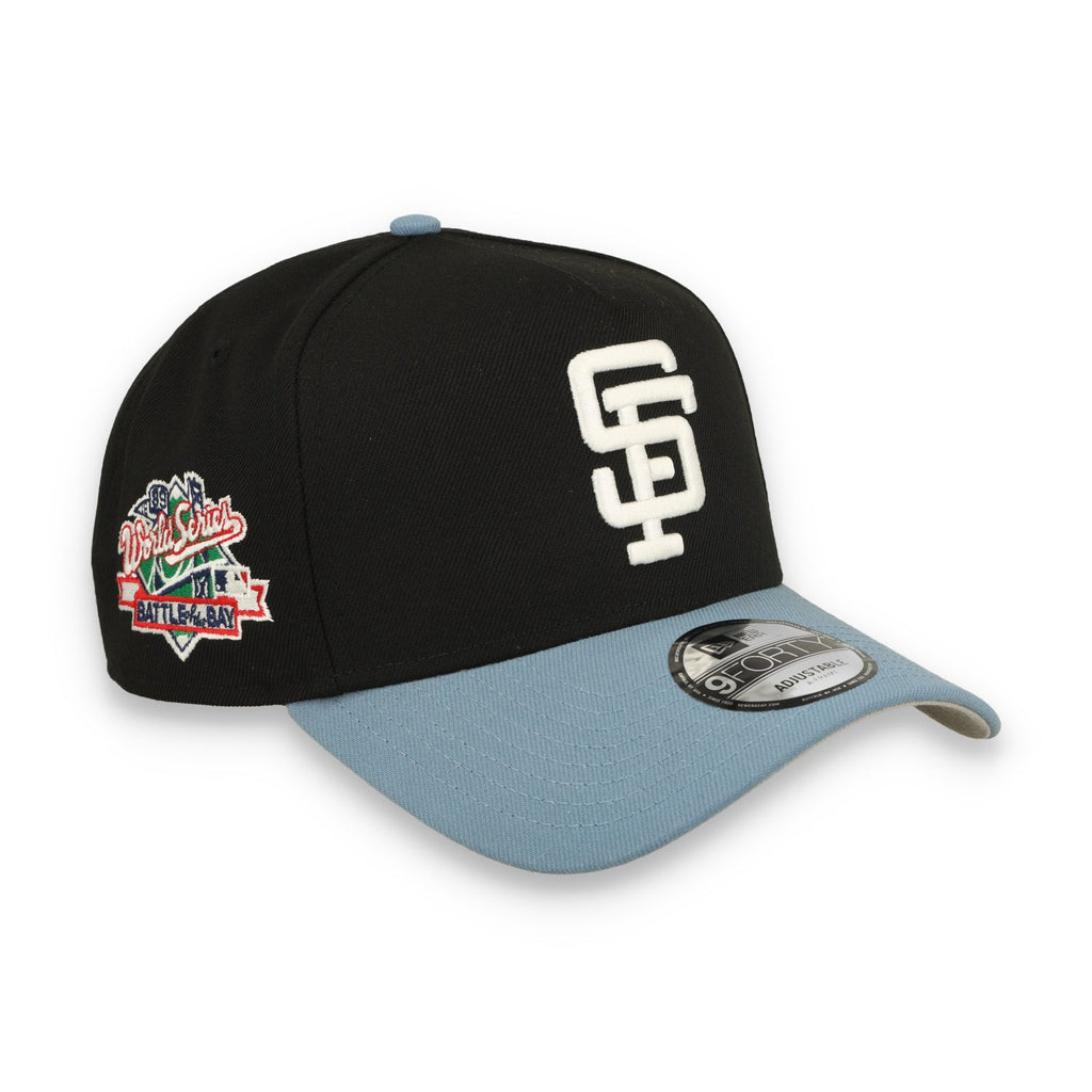 New Era San Francisco Giants Battle Of the Bay 9FORTY A-Frame Snapback Hat-Black/Faded Blue product image 1, provided for