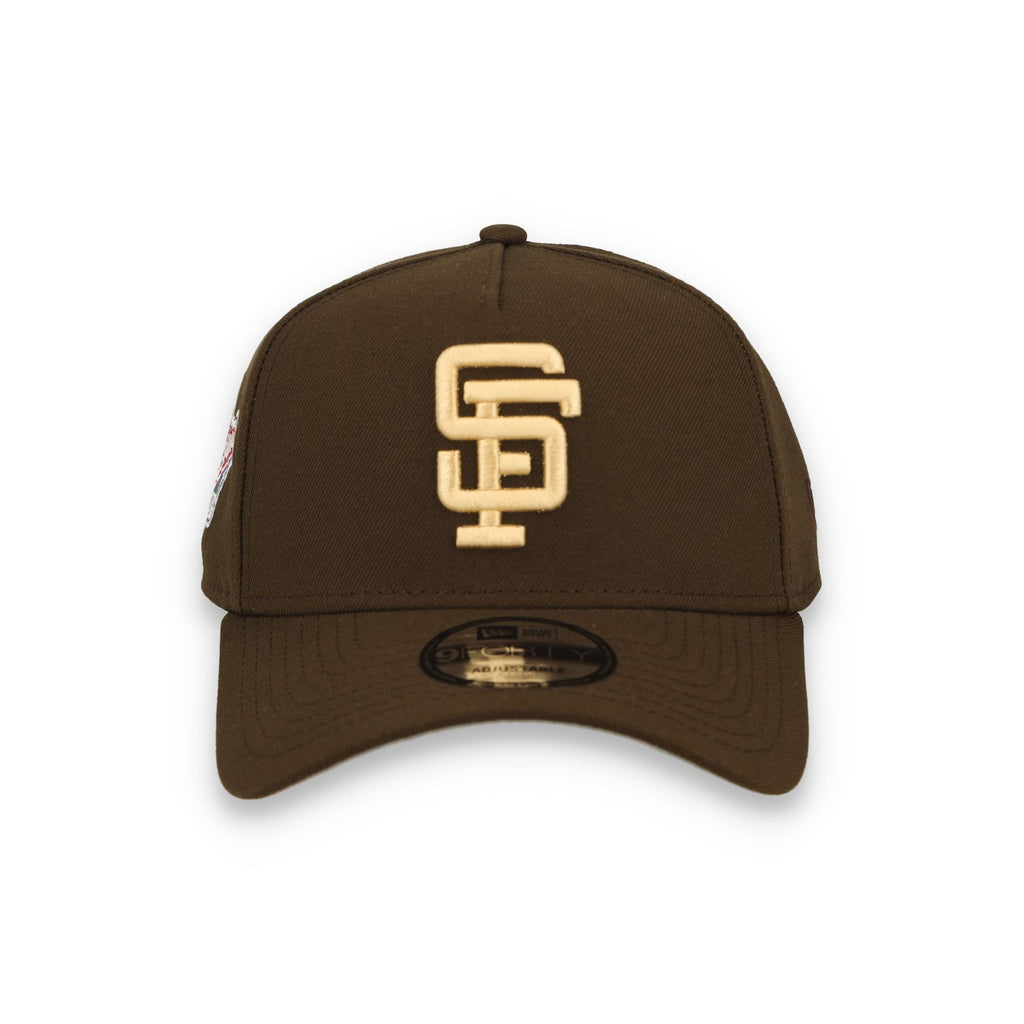 New Era San Francisco Giants 1989 World Series 9FORTY A-Frame Snapback Hat-Brown product image 3, provided for visual
