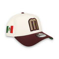 New Era Mexico WBC 9FORTY A-Frame Snapback Hat-White/Maroon product image 1, provided for visual reference and product