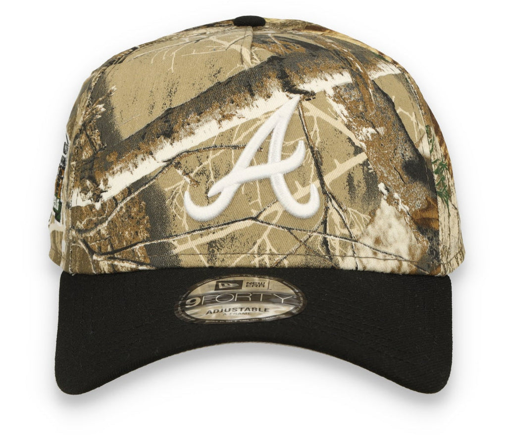 New Era Atlanta Braves Real Tree Camo 9FORTY A-Frame Snapback Hat product image 2, provided for visual reference and product