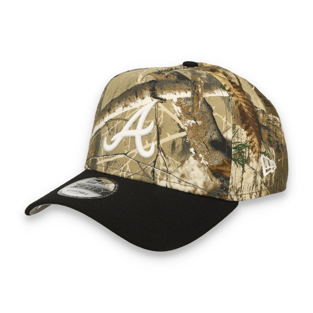 New Era Atlanta Braves Real Tree Camo 9FORTY A-Frame Snapback Hat product image 3, provided for visual reference and product