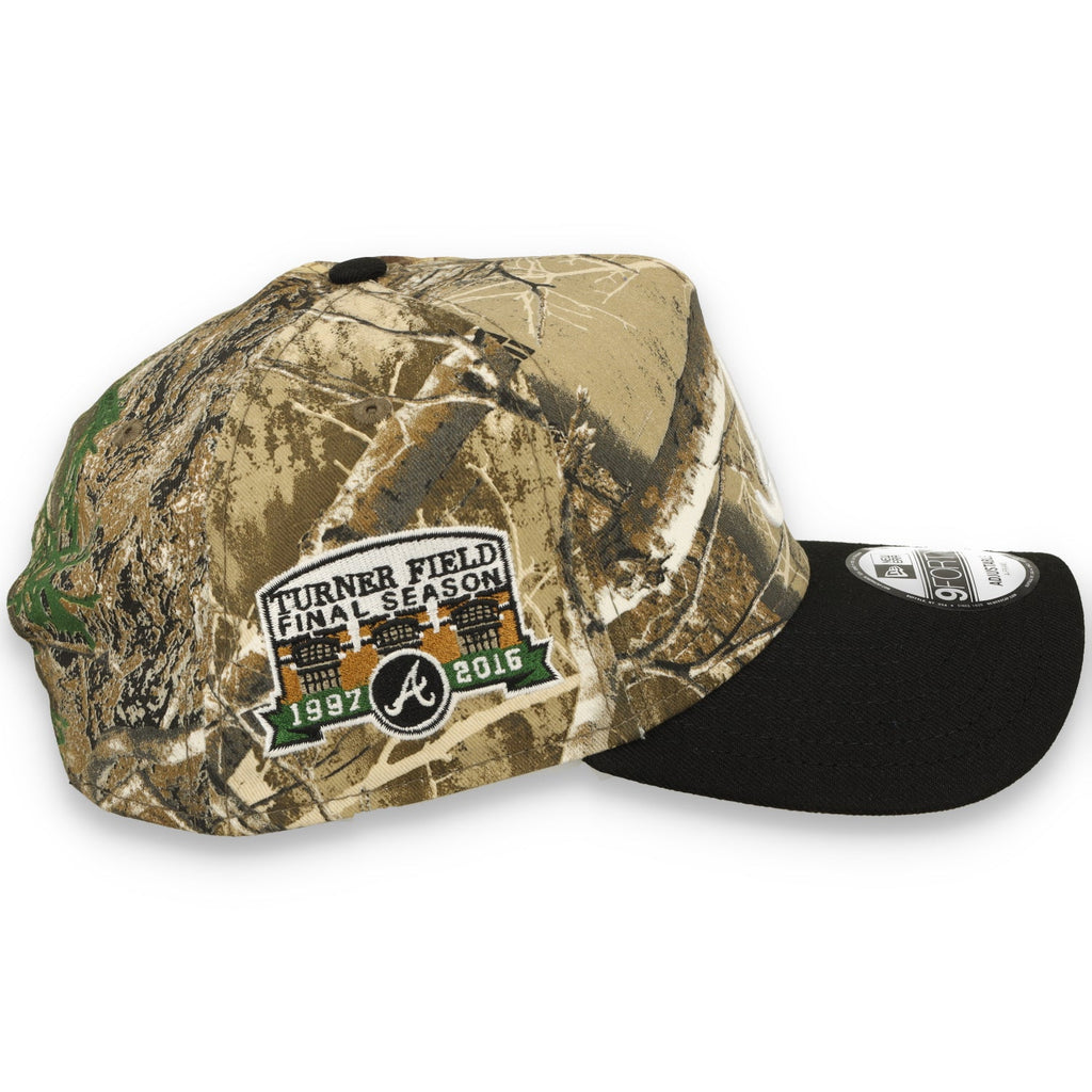 New Era Atlanta Braves Real Tree Camo 9FORTY A-Frame Snapback Hat product image 6, provided for visual reference and product