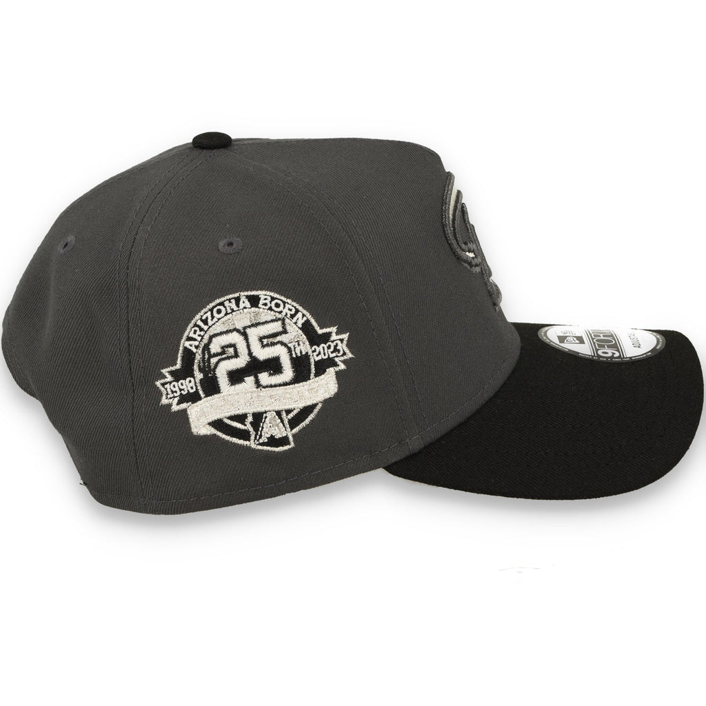 New Era Arizona Diamondbacks 25th Anniversary 9FORTY A-Frame Snapback Hat-Dark Gray/Black product image 5, provided for