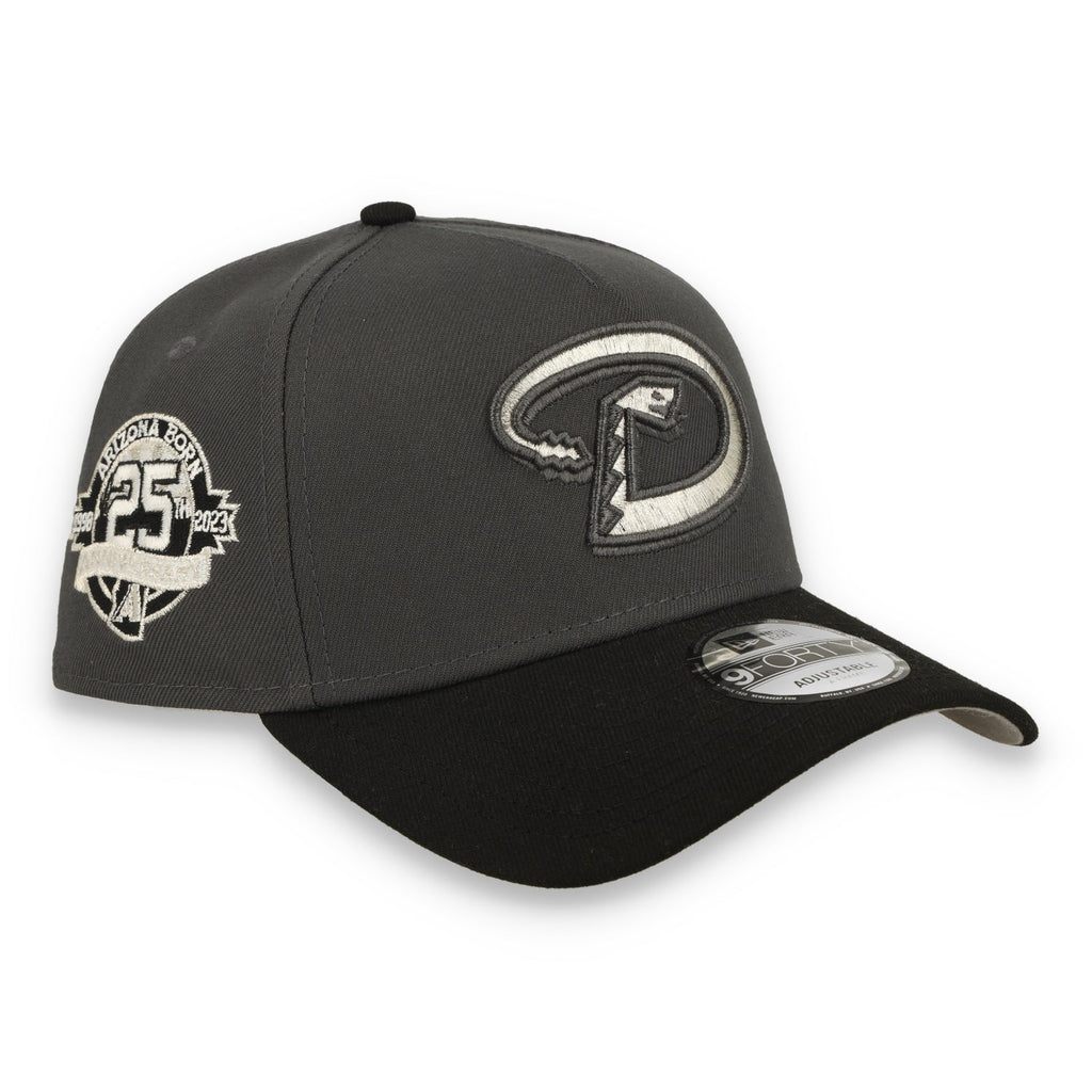 New Era Arizona Diamondbacks 25th Anniversary 9FORTY A-Frame Snapback Hat-Dark Gray/Black product image 1, provided for