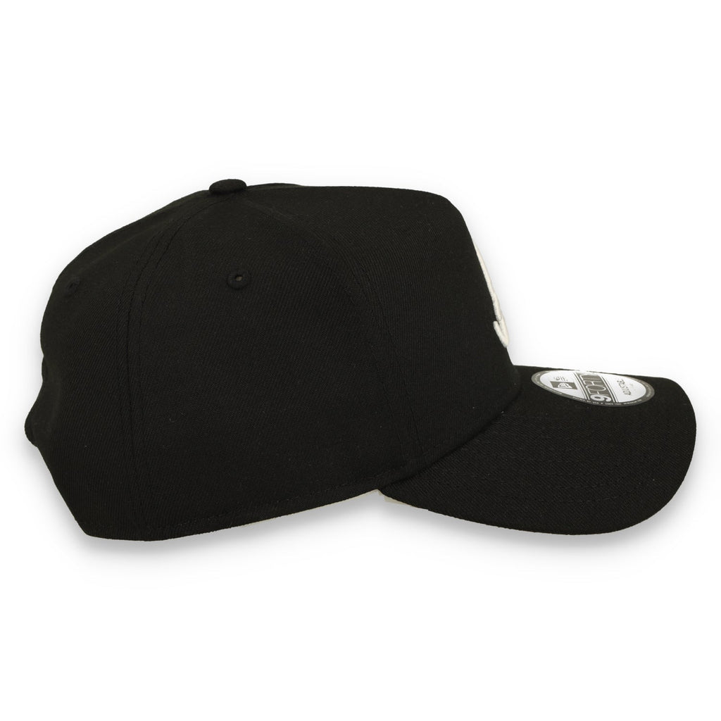 New Era Atlanta Brave 9FORTY A-Frame Snapback Hat-Black/White product image 6, provided for visual reference and product