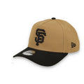New Era Youth San Francisco Giants 9FORTY A-Frame Snapback Hat- Khaki Black product image 1, provided for visual reference